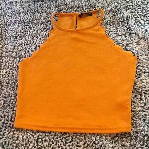 Scallop Trim Halter Top